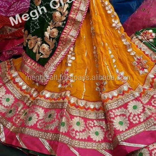 Новейшая модная Женская Вышивка Navratri lehenda, Холи, Ghaghra, Холи с Bandhej, дупатта, традиционный Navratri, Холи
