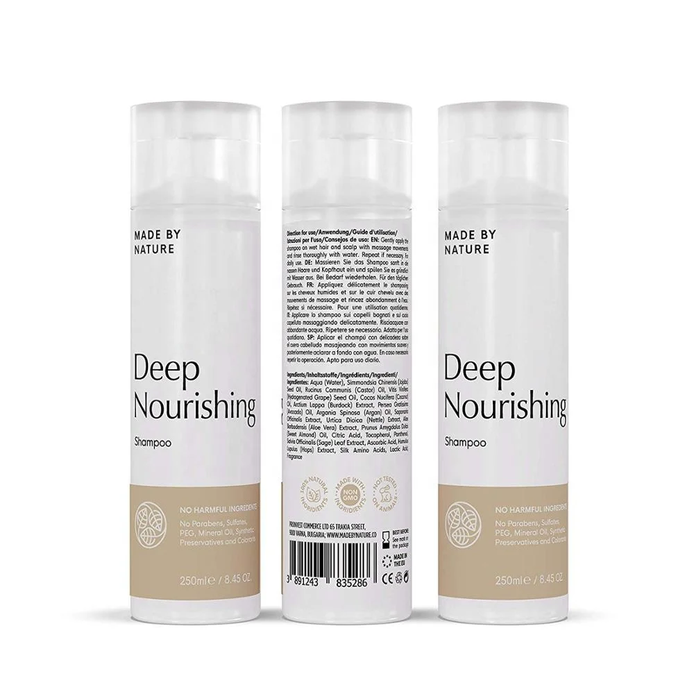 Made By Nature Deep Nourishing Hair Shampoo For All Hair Types Natural Product | Wholesale | Made in EU