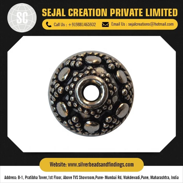 Best Jewelry Findings 925 Sterling Silver Filigree Bead Caps sterling silver beads wholesale sterling silver rosary beads