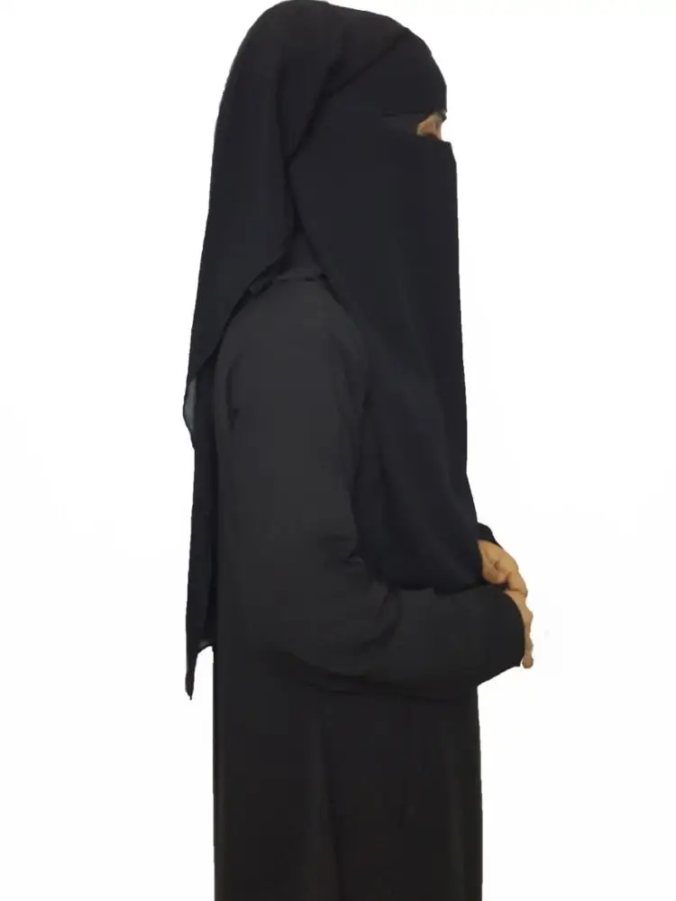 Double Layer Niqaab Muslim Women Hijab Islamic Clothing