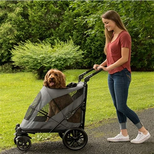 Dog pet Stroller  for  Dogs Pet Can Easily Walk in/Out No Need to Lift pet