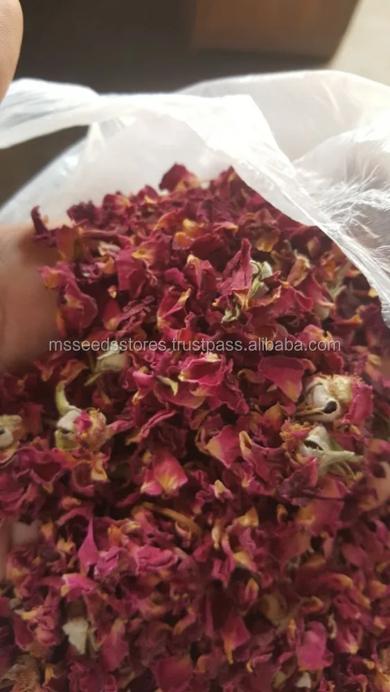 Dried Red Rose Buds and Petals