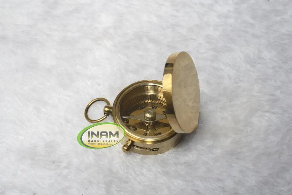 Antique Compass Nautical Marine Pocket Compass Gift, Handmade nautical brass compass