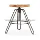 Metal Low Stool Adjustable Height Rustic Top Quality Vintage Industrial Stool Swivel Adjustable Height Metal Low Bar Stools