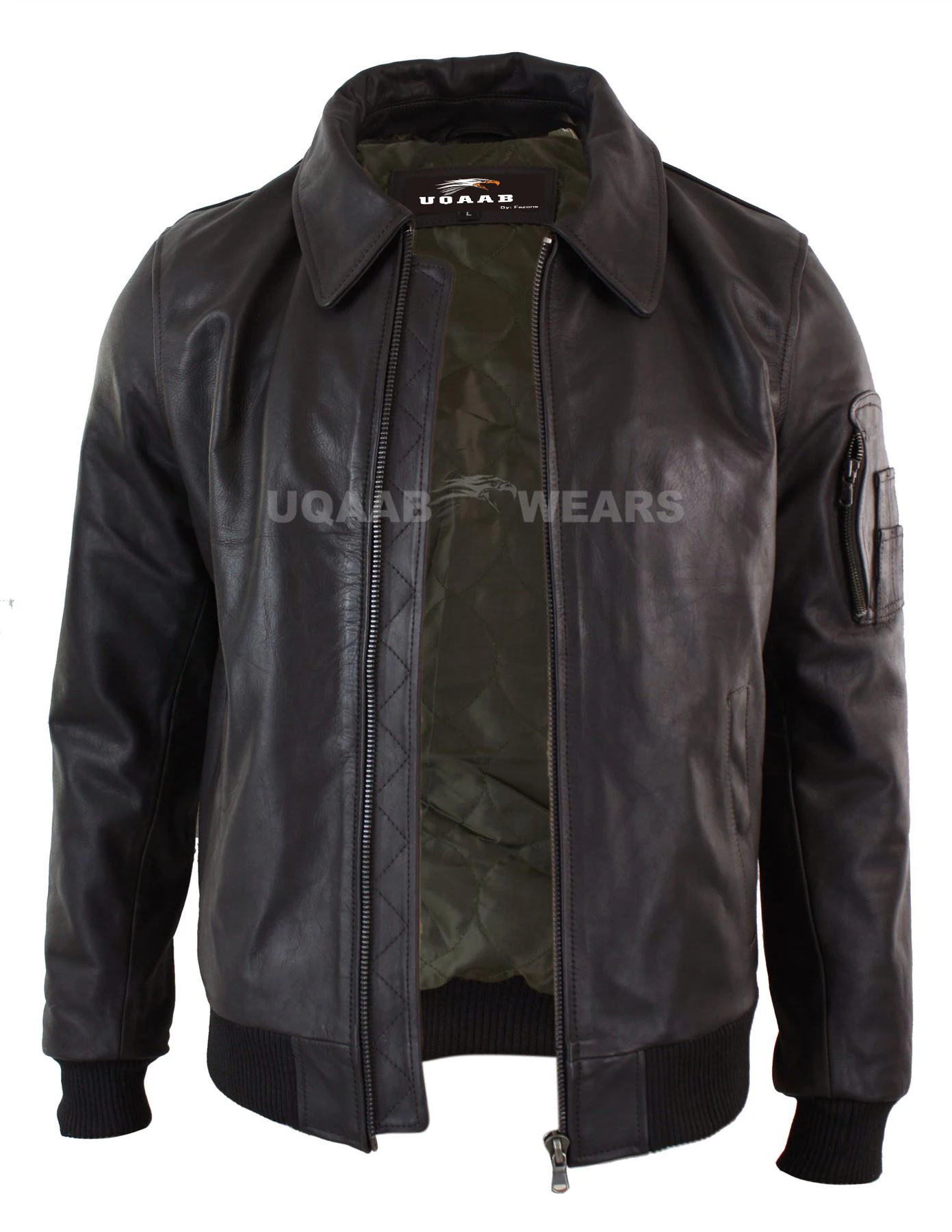 Men Bomber Genuine Real Leather  MA1 Pilot Jacket Biker Style Fashion Casual Flight Jacket Wholesale Price OEM
