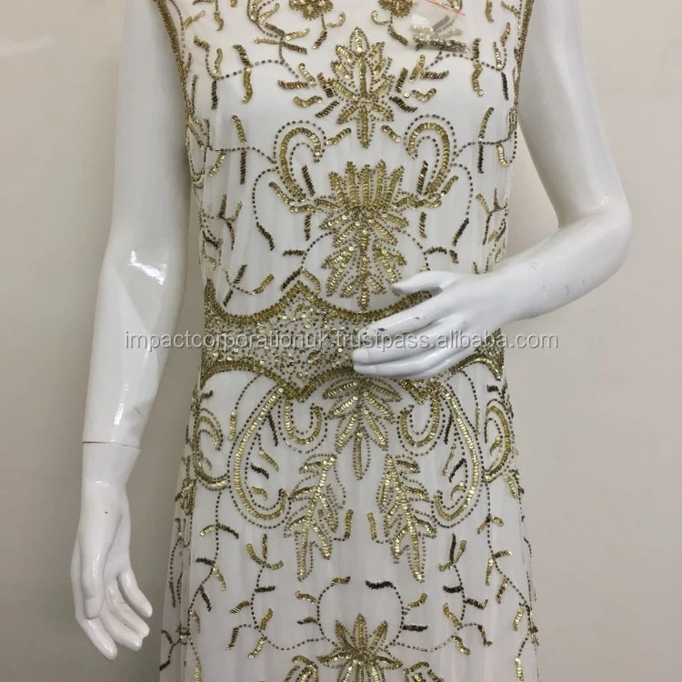 New Super Gorgeous Beautifully Embellished Hand Beaded Cocktail Party Wear Dress sleeveless Night Club Evening Wear Dress