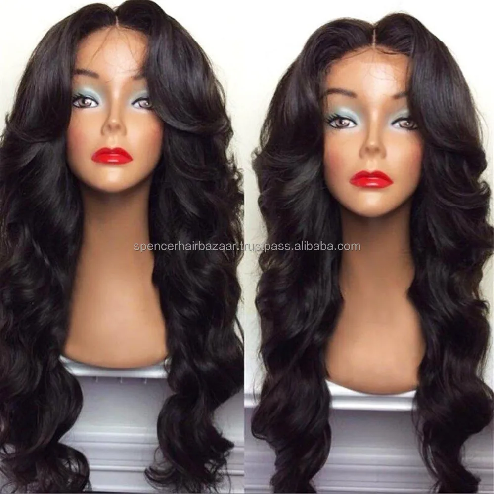 END OF SUMMER OFFER ON NATURAL FULL LACE WIGS INDIAN TEMPLE UNPROCESSED HUMAN HAIR LACE WIGS NATURAL BLACK FREE FEDEX SHIPPING