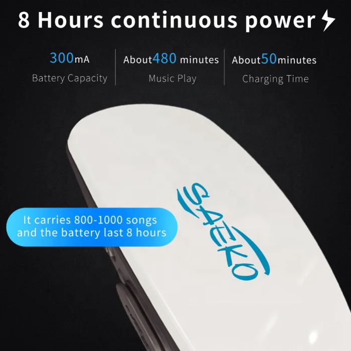 Bone conduction water proof music player for swimming water proof mp3