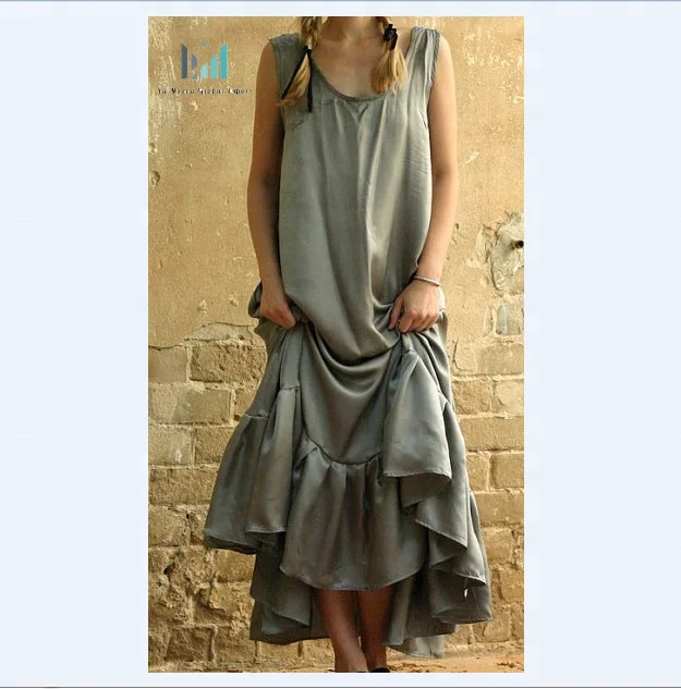 Upcoming Grey Maxi Pure silk evening dress Sexy gray silk prom dress