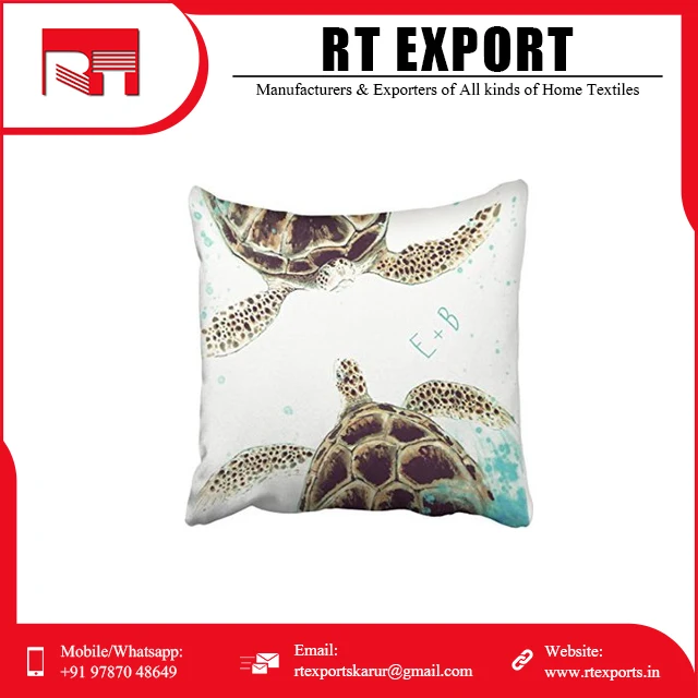 Exporter Quality 100% Pure Cotton Material Custom Digital Printed Cushion Covers with Personalized Logo