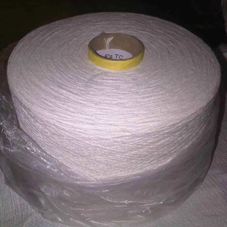 Special price on April for Ne 18/2 Bleach white Recycle yarn for towel