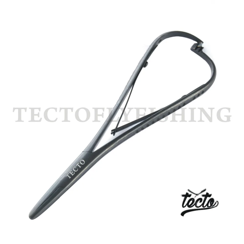 Mitten Clamps Black Shinny Polish Finished With Double Action Spring Fishing Forceps Fly Fishing Tools