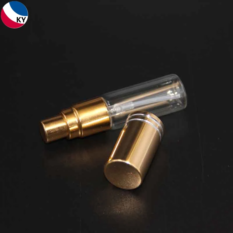 Perfume Spray Bottle Refillable Cylinder Perfume Bottle Refill Atomizer Spray Cosmetic Rose Gold Glass Pump Bottle-166 5ml Keyo