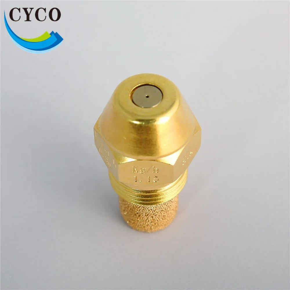 
CYCO 30 45 60 80 Degree brass solid cone oil burner misting spray oil jet diesel heavy waste oil burner nozzle 
