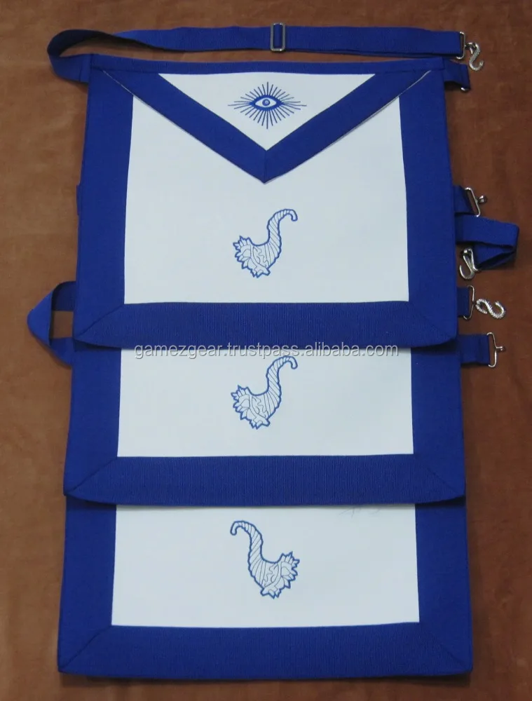 Master Mason Aprons and Masonic Blue Lodge Machine Embroidery Apron Set