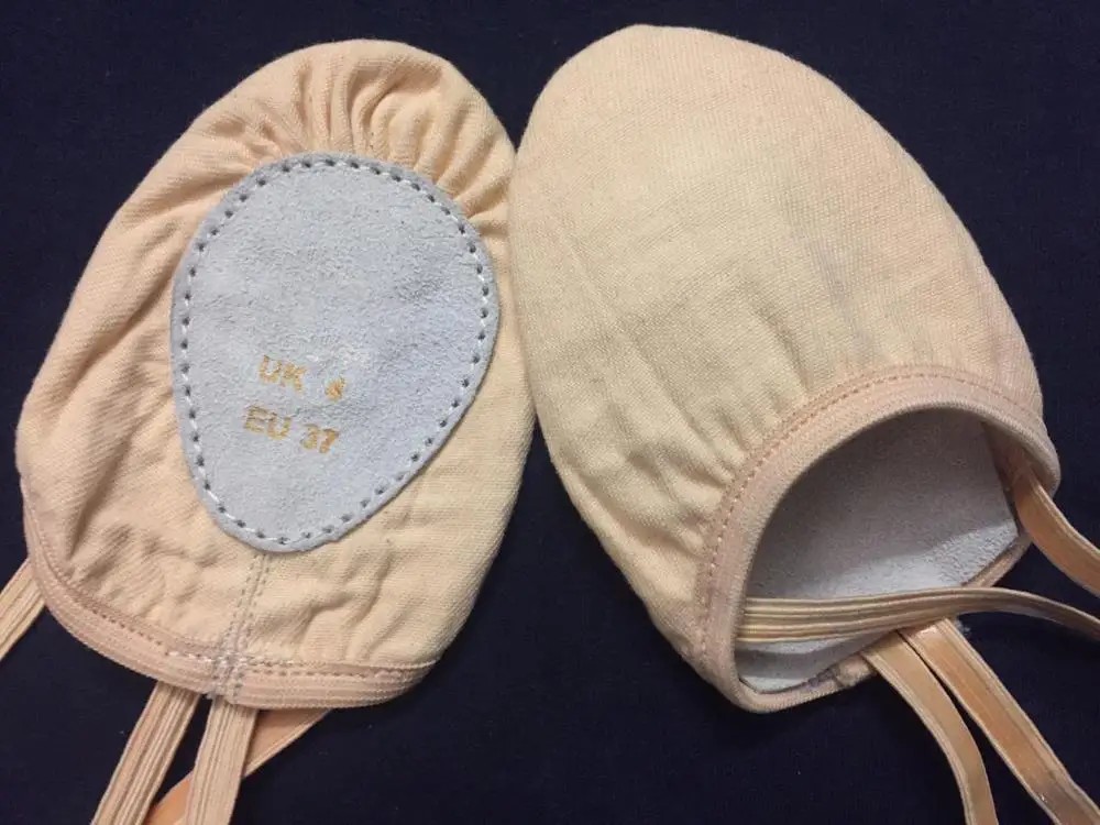 Half Sole Dance Shoes Stretchy Canvas Pirouette Shoes for Ballet Lyrical Modern Jazz Dance and Contemporary