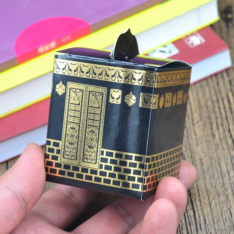 Ramadan decorations hajj mecca pilgrimage gold foil printing kaaba box