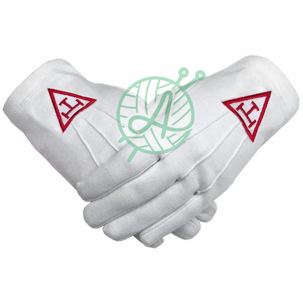 Белый масонский 100% хлопок с символом Freemason Regalia