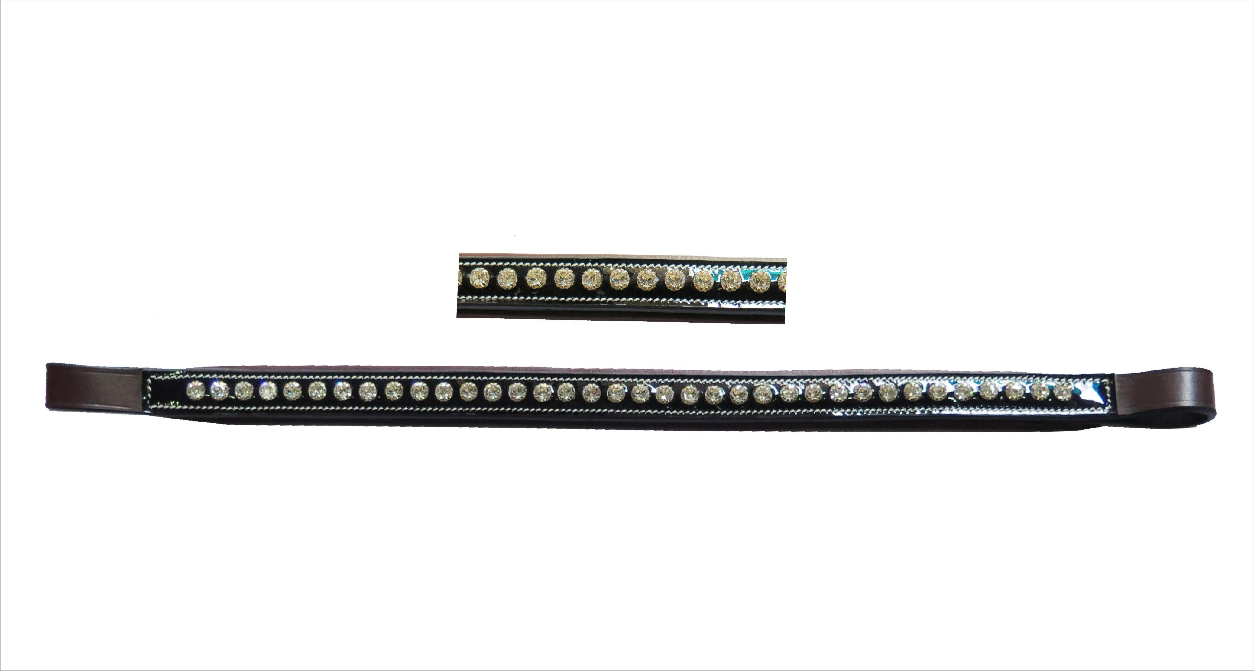 Equestrian One Row Straight Diamond Horse Brow Band for all type Bridle