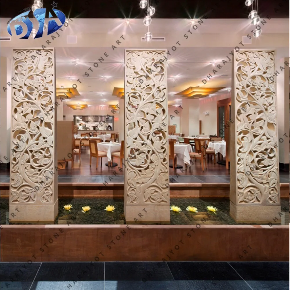 Популярная декоративная ниша из белого мрамора