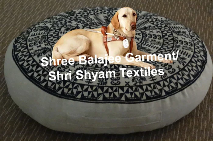 Puppy Round Dog Pet Bed Cotton Embroidery Square  Soft Filled Cushion pillow Pet Removable Bed-cover