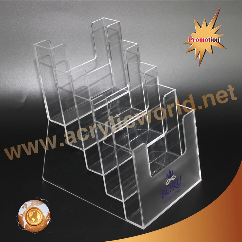 Customized Acrylic brochure holder,leaflet holder,newspaper holder acrylic brochure rack