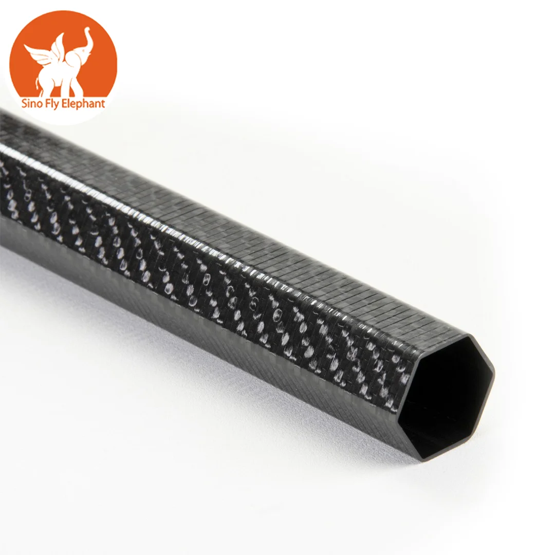 3K factory directly sale carbon fiber material hexagonal carbon tube