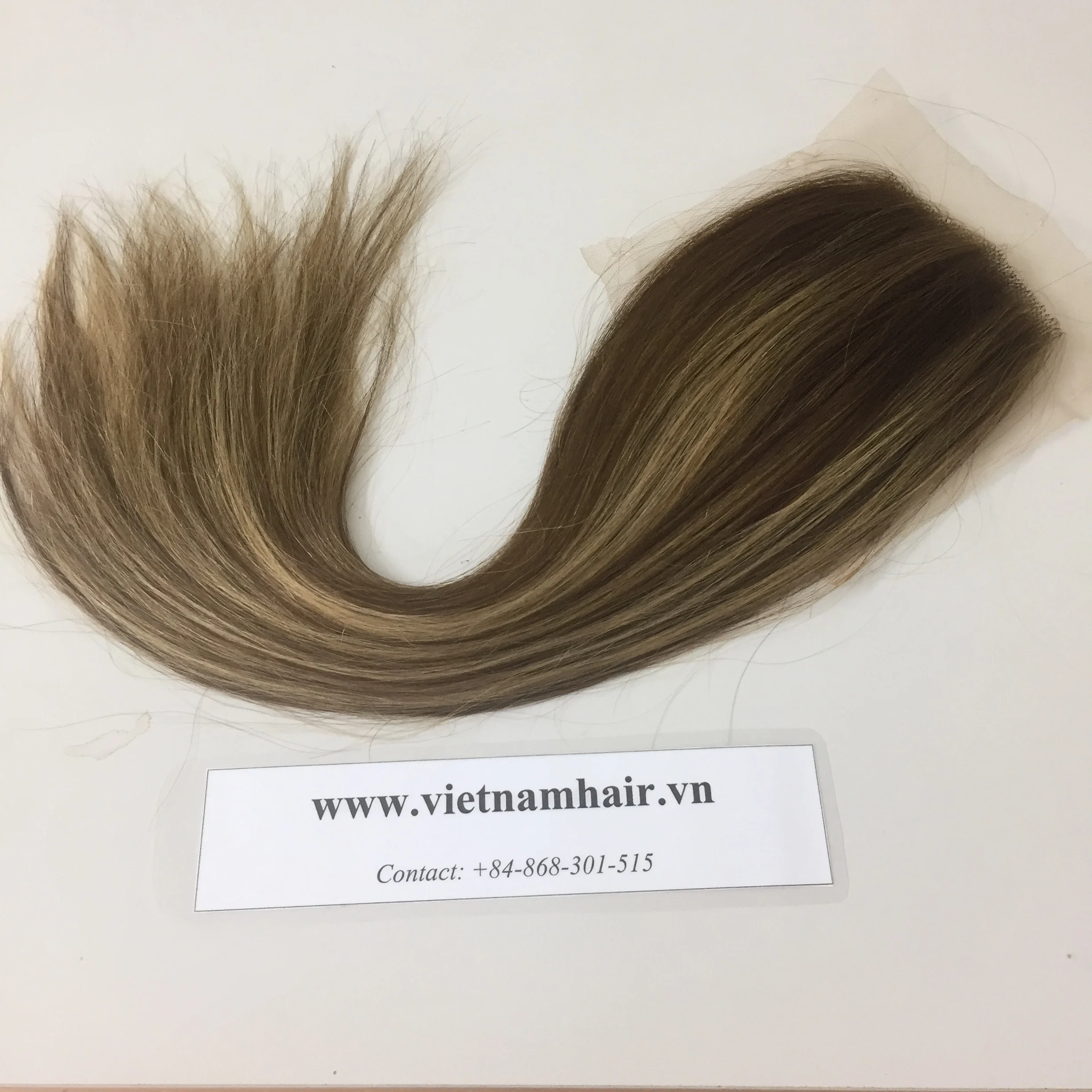 High Quality Grade 9A virgin hair genius weft closure piano color human hair Virgin Remy Human Hair From Vietnam