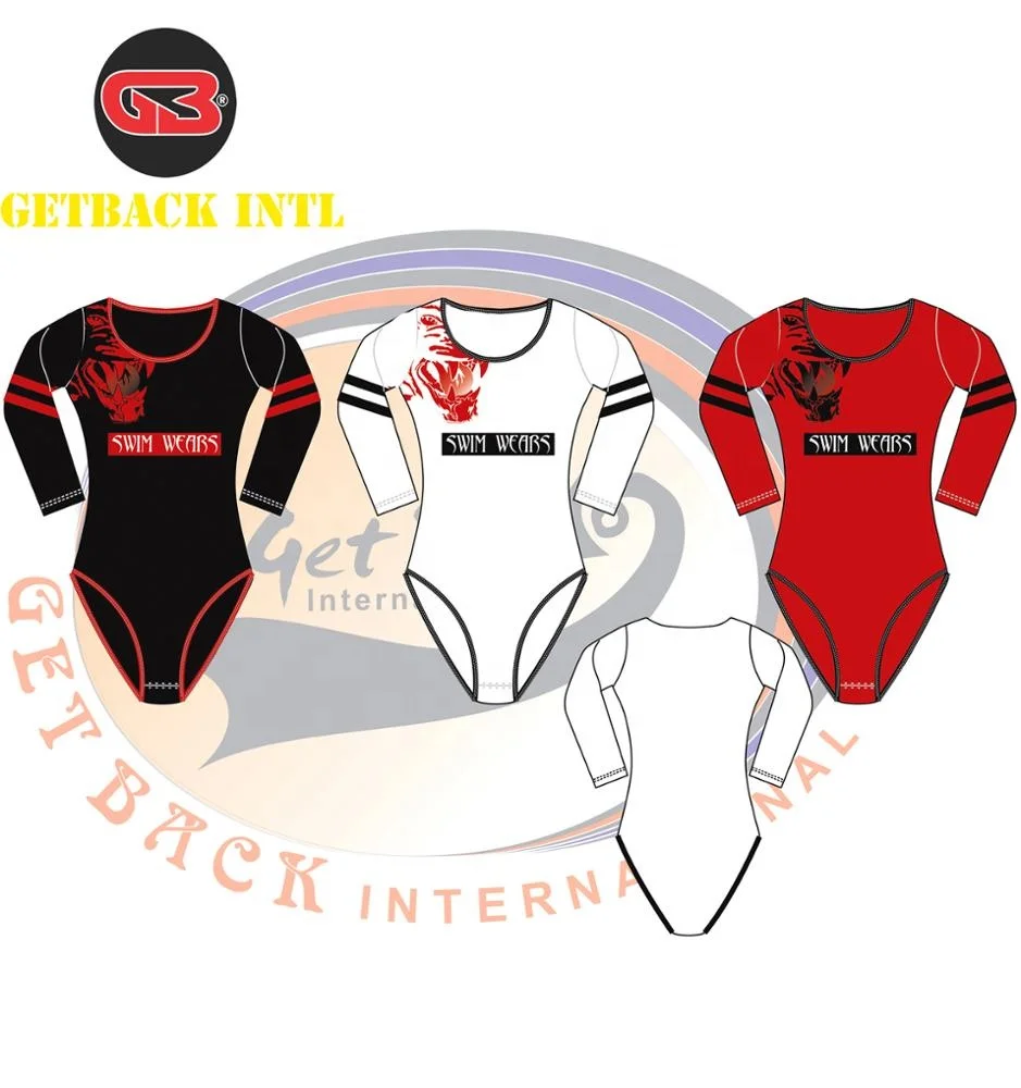 Custom Swimming One Piece Suit & Singlets / Long Sleeve Swimsuit Summer Swimwear One Piece Swim Suits
