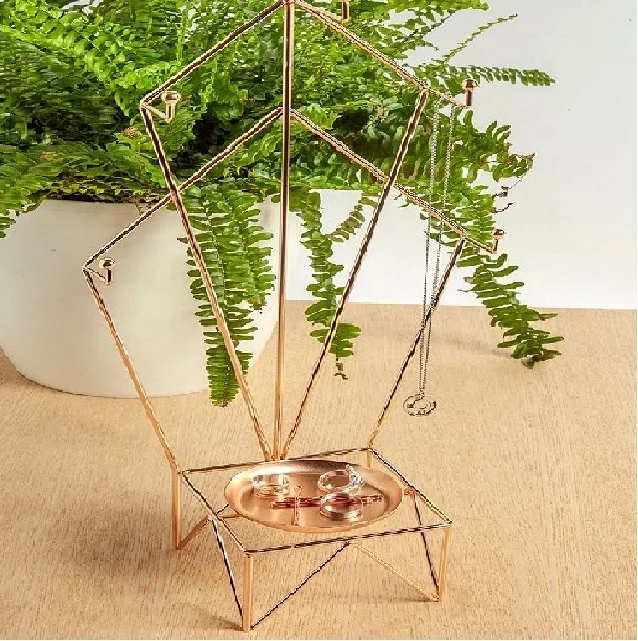 Famous brand store metal earring tree jewelry and jewellery stand display necklace