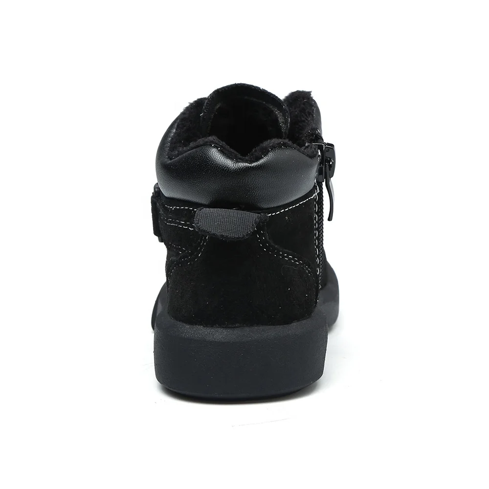 latest black lace up zip up toddler boy ankle boots