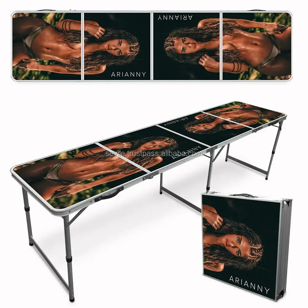 Best Selling Promotional Beer Pong Table, Colorful Customized Logo Beer Pong Table