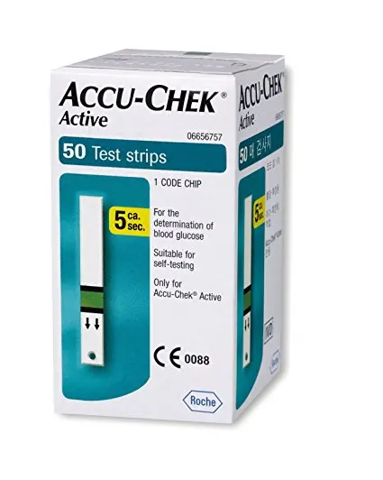 Hot Selling Accurate Quick Result Household Medical Devices Accu-Chek/ AccuChek Active 50s Blood Glucose Test Strips