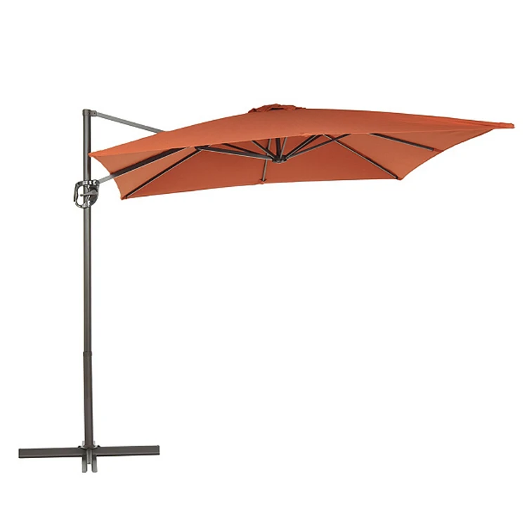 Garden 360 Degree Rotation Steel Pole Parts Square Outdoor Hanging Umbrella