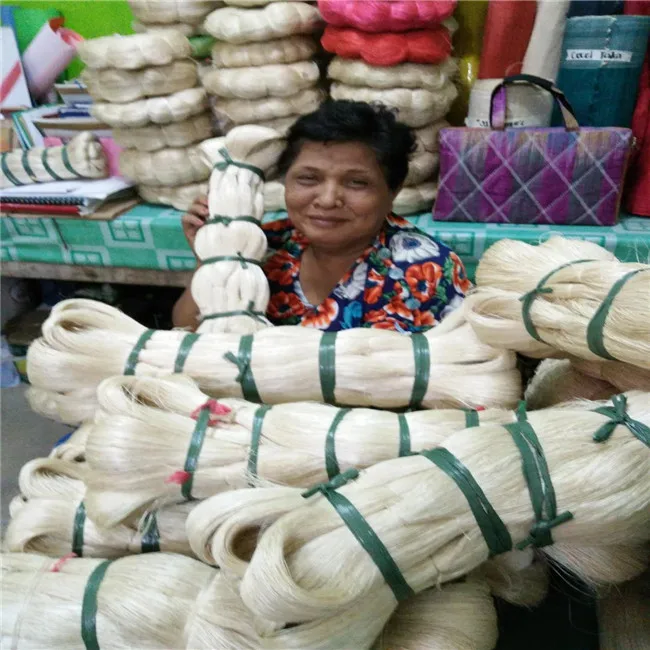 nature handmade abaca hank  yarn wall paper material  for weaving abaca fiber tinagak for decoration material