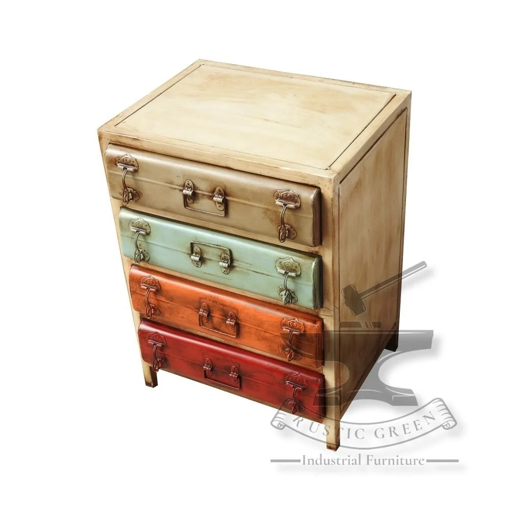 Industrial Vintage Metal Chest of Drawer