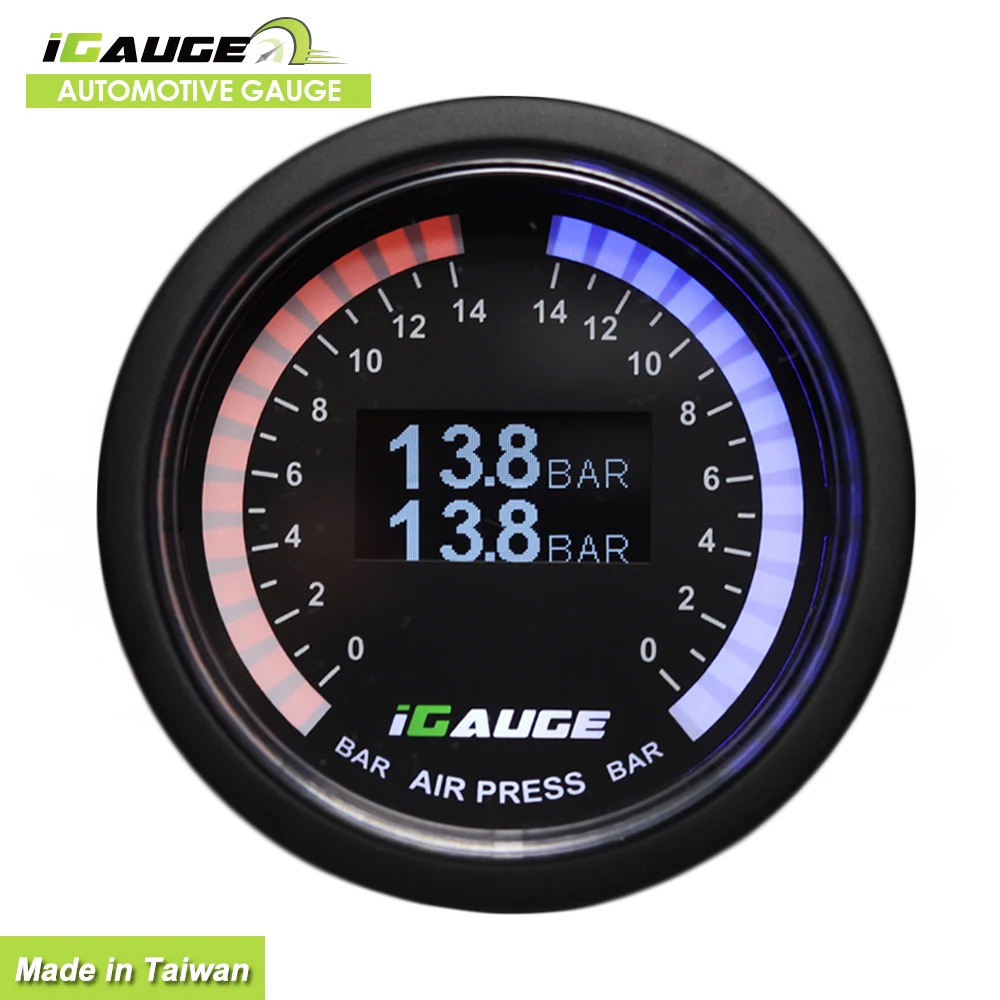 Universal dual  Digital Display Air Pressure Gauge