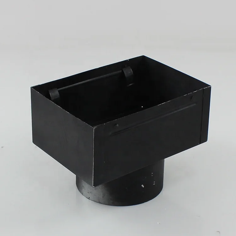 HVAC Ventilation Weather Waterproof Louver Black Plenum Box Adaptor