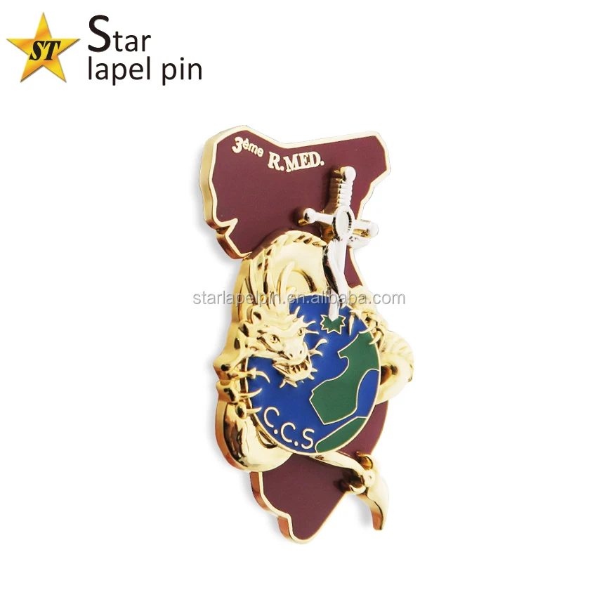 Custom Simple Design Square Shaped Sweden and Japan Lapel Pin Soft Enamel Pin