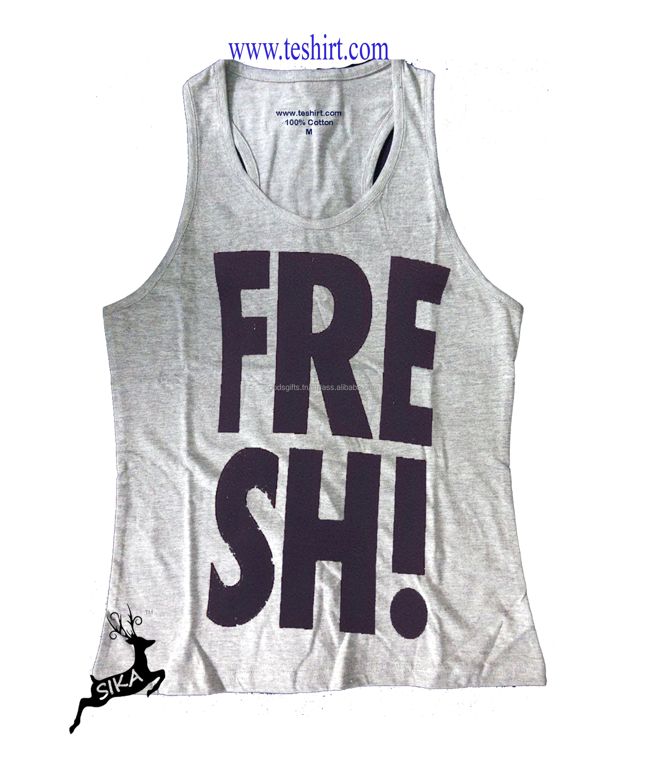 alibaba online shopping Cotton Spandex Breathable vest with custom logo mens tank top for mens gym fitness tank top