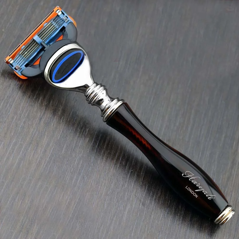 5 Edge Cartridge & Synthetic Brush Shaving Set +Bowl Stand MEN SHAVING GIFT KIT