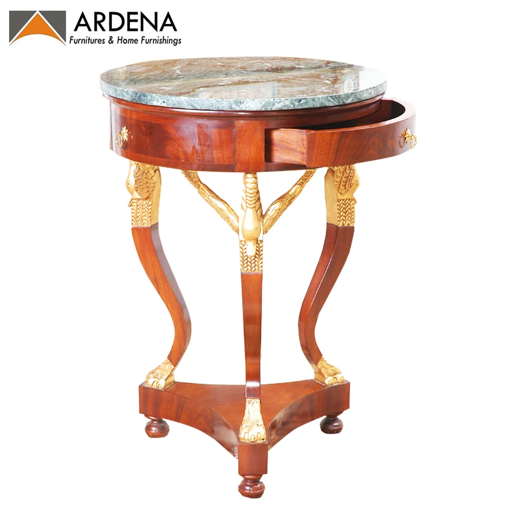 Italian Classic Bed Side Table Lamp Furniture Home Furniture Antique Wood Brown Mahogany European Solid Wood Living Furniture