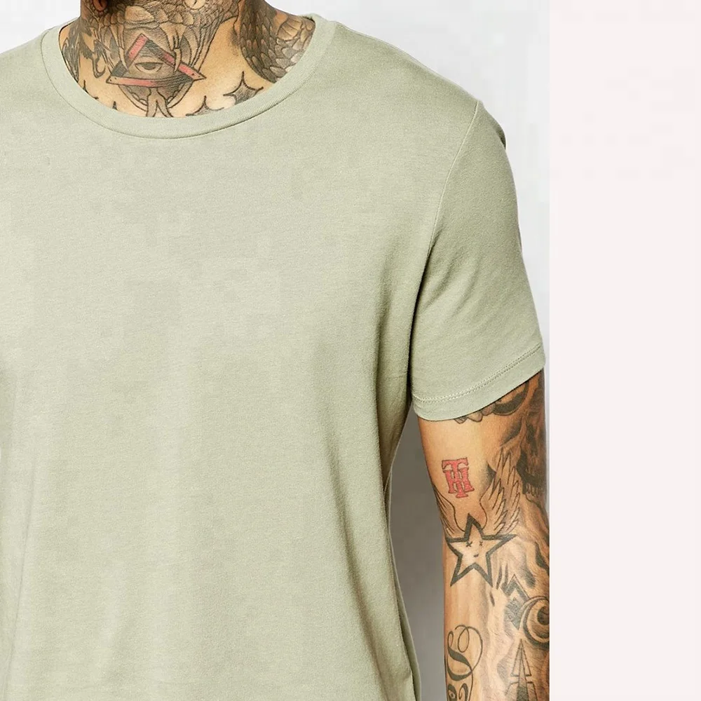 Factory wholesales comfortable crew neck regular fit short sleeve olive color mens essential t shirt for men clothing Bangladesh