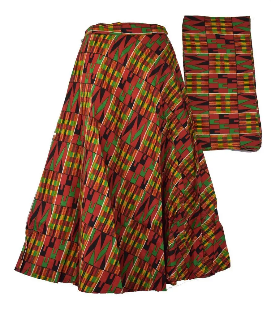 Wholesale Manufacturer Latest African Fashion Cotton Dashiki African Print Ladies Long Skirt