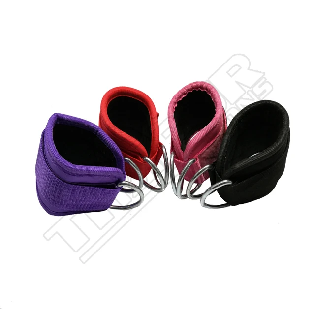 Wholesale Gym Custom printed Exercise gymnastics Ankle Straps resistance bands