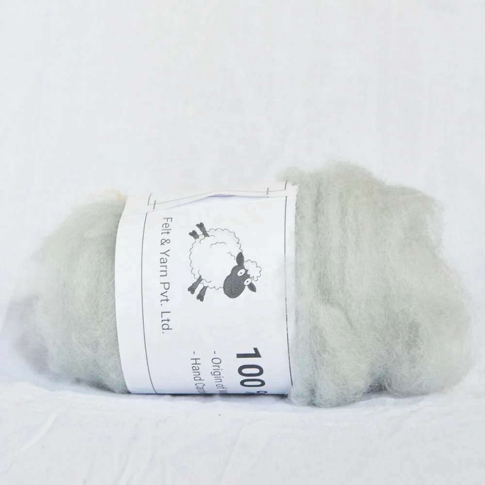 WR-018, Pure Felt Wool Roving, New Zealand Origin, Fluffier, Smooth and Lustrous, Carded and Colored in Nepal by Women Artisans