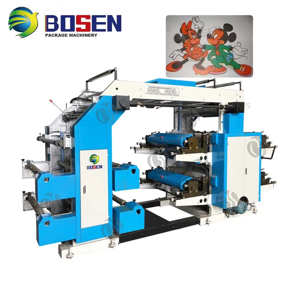 BSYT-6600 High Quality 6 Colour Printer Film Plastic Non Woven Flexo Printing Machine Price