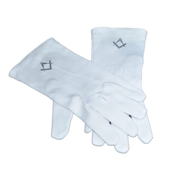 wholesale masonic gloves Masonic Regalia White Soft Leather Gloves with Square Compass and G (X Large)