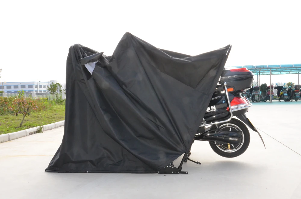 Small Size Heavy Duty Motorcycle Shelter Shed Shelter Cover Storage Garage Tent with Lock & Carry Bag