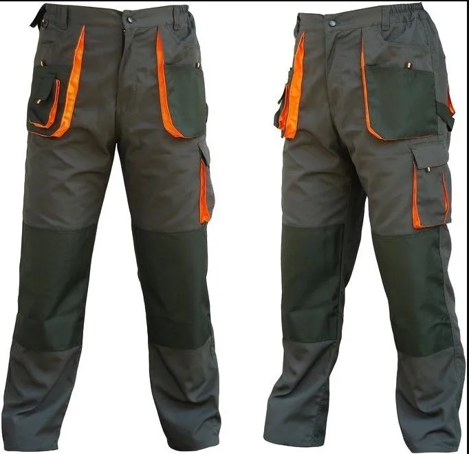 Work Trousers Mens Cargo Combat Work Wear Pants Knee Pads Pockets